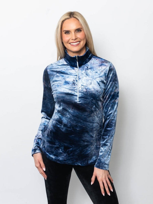 Snoskins Women's Marble Velvet 1/4 Zip