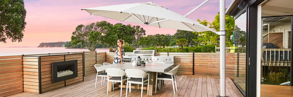 large patio umbrellas near me GRAND 11 ft 12 ft Cantilever Patio Umbrella with Base, Round Offset for Garden Deck Pool resistant canopy is waterproof Patio Umbrellas - Large Patio