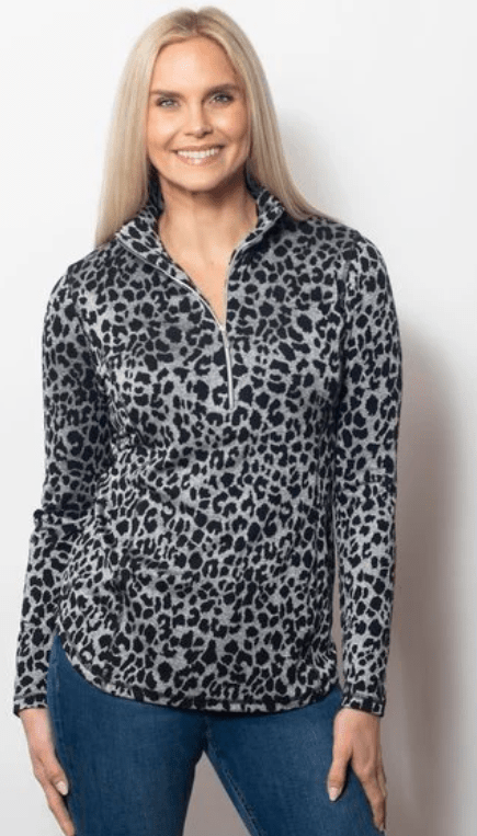 SnoSkins Women's Animal Jacquard 1/4 Zip