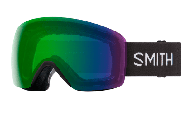 Smith Skyline Goggles - Black with ChromaPop Everyday Green Mirror Lens