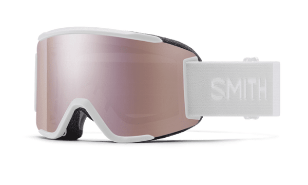 Smith Squad S Goggles - White Vapor with ChromaPop Everyday Rose Gold Mirror Lens