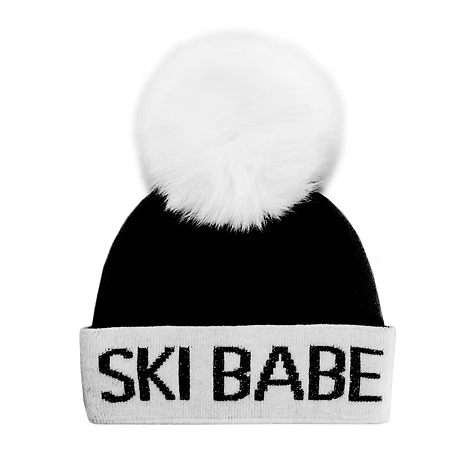 Mitchie's Matchings Women's "Ski Babe" Beanie with Fox Fur Pom