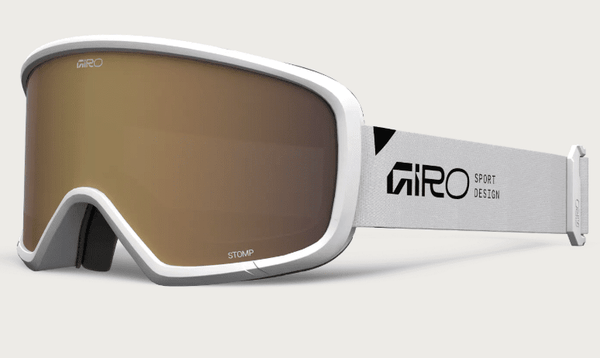 Giro Youth Stomp Goggle - White Stacked with Amber Rose Lens