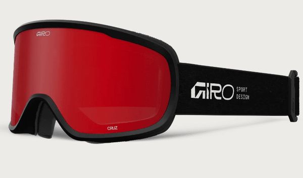 Giro  Cruz Goggle - Black Stacked with Amber Scarlet Lens