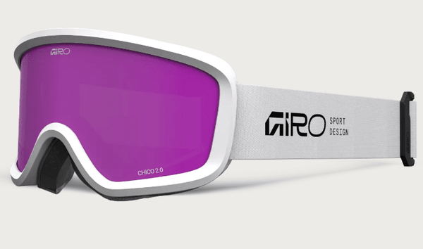 Giro Kids Chico 2.0 Goggle - White Stacked with Amber Pink Lens