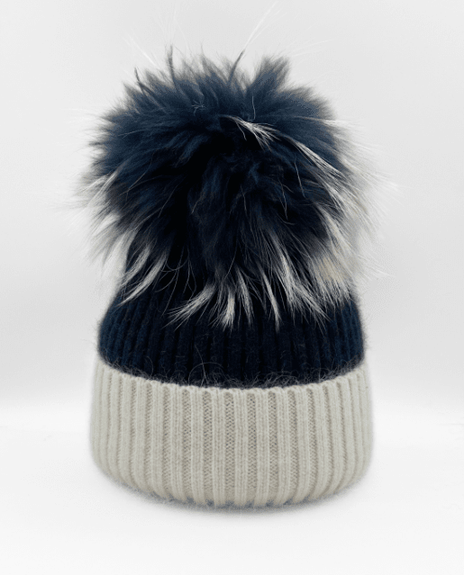 Linda Richards Women's Two-Tone Knit Beanie