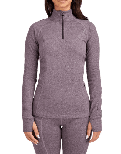 Terramar Women's Below Zero 1/4 Zip T-Neck